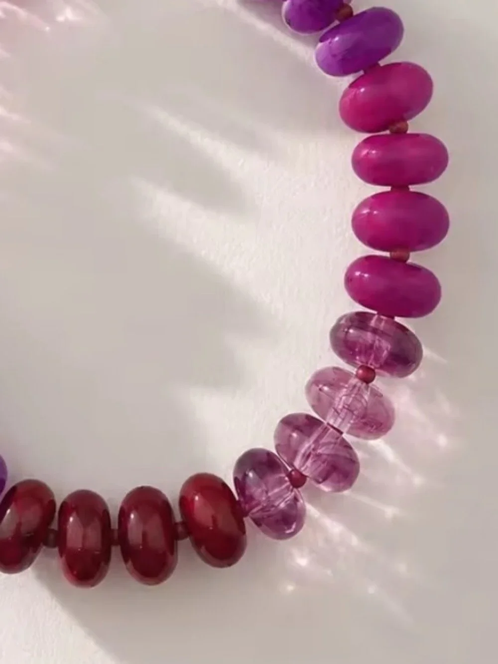 New! Purple Eggplant Resin Bead Choker Necklace • NWOT